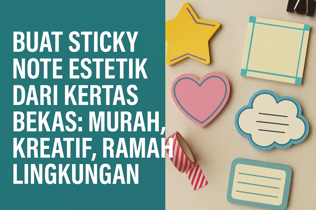 Cara Membuat Sticky Note Estetik dari Kertas Bekas: Alternatif Murah yang Kreatif dan Ramah Lingkungan