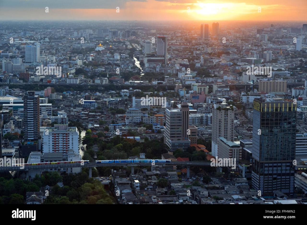 Rooftop Cityscape View of Bangkok City in Evening Stock Image - Image ... Rooftop Cityscape View of Bangkok City in Evening Stock Image - Image ...