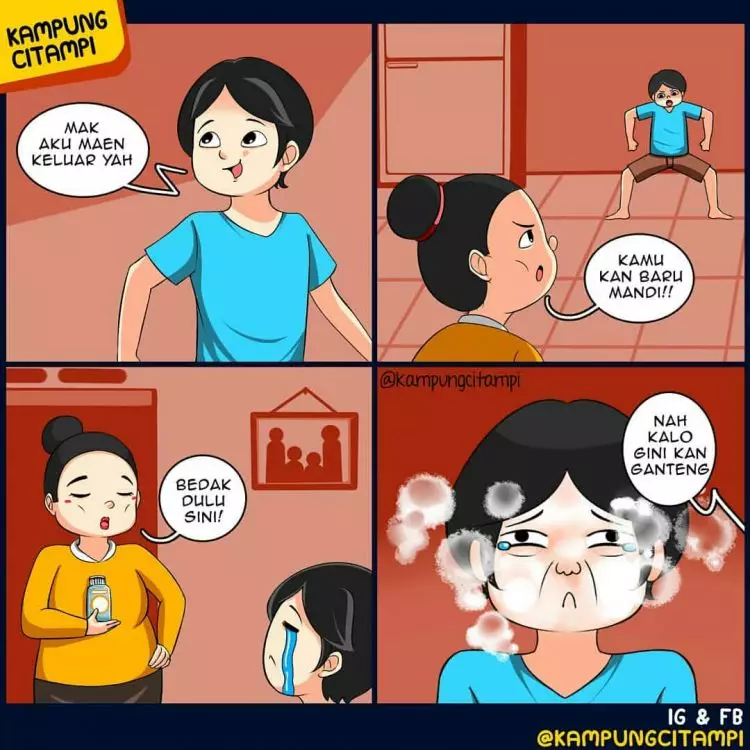 8 Komik strip kocak ini gambarkan kelakuan unik anak 90-an