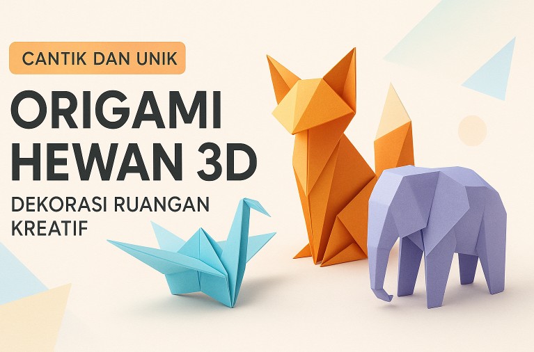 Cantik dan Unik, Origami Hewan 3D Dekorasi Ruangan Kreatif