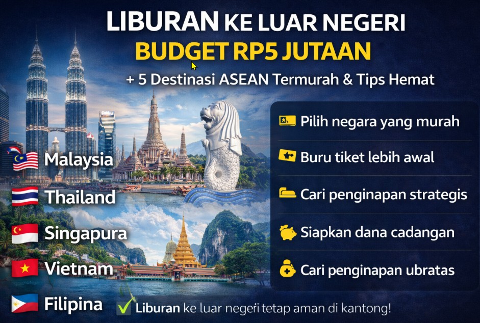5 Destinasi Liburan ke Luar Negeri dengan Budget Rp5 Jutaan